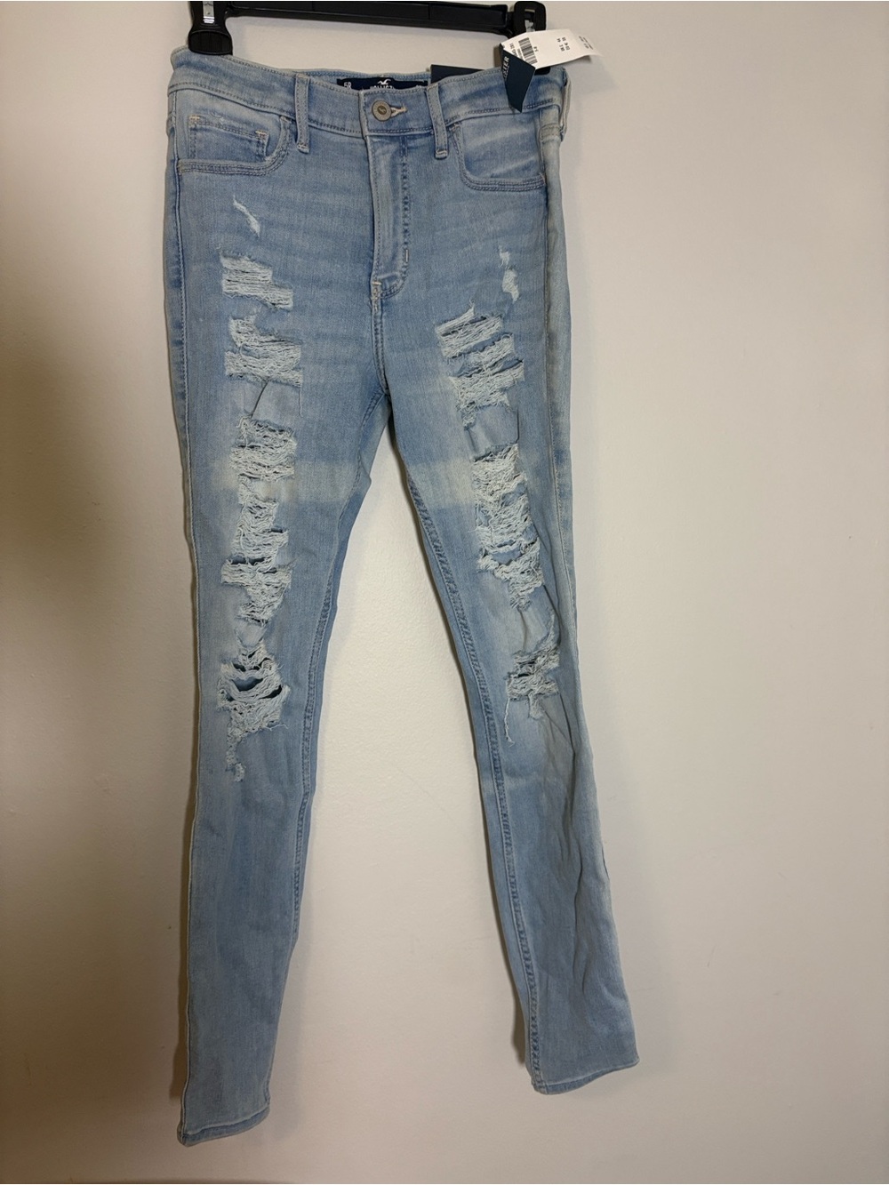 Hollister Light Wash Distressed Skinny Jeans